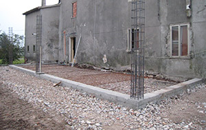 Fondazioni per creazione nuova area living